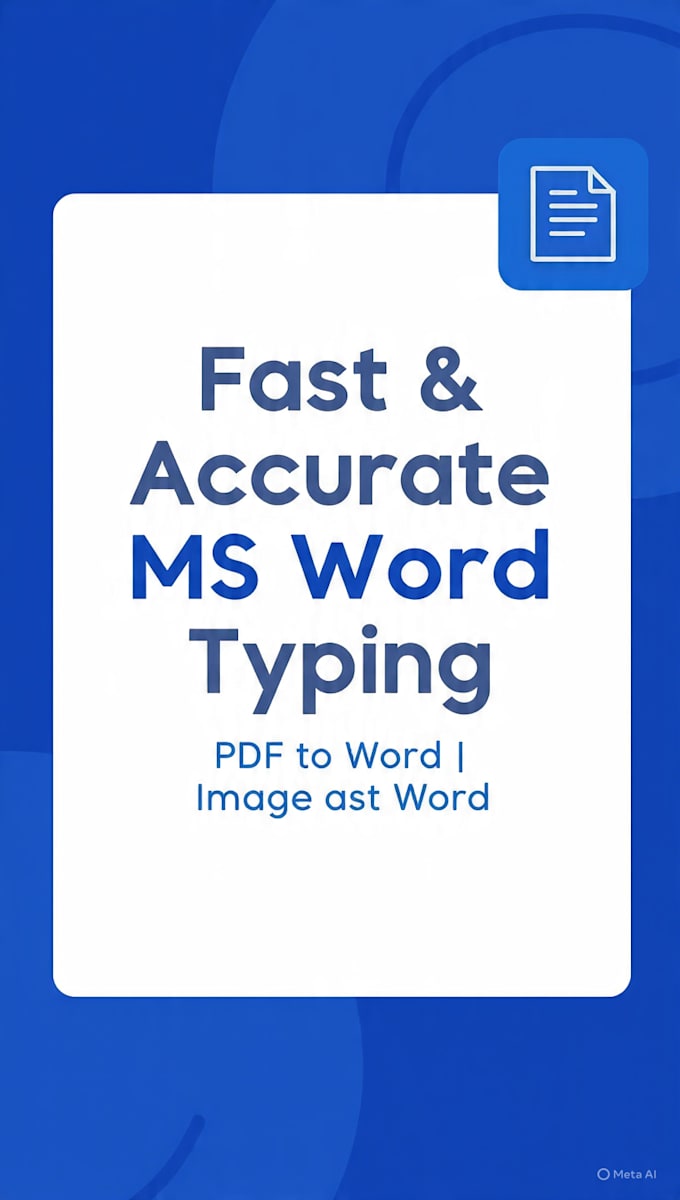 do fast typing and accurate ms word data entry