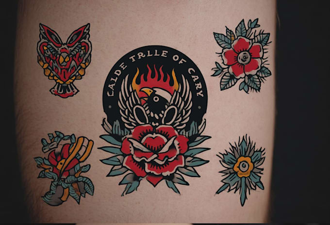 create american traditional tattoo style design