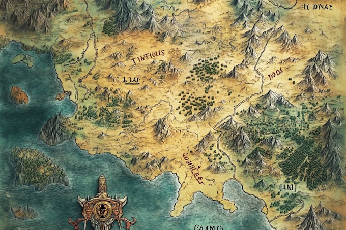 create creative illustrated city and location maps