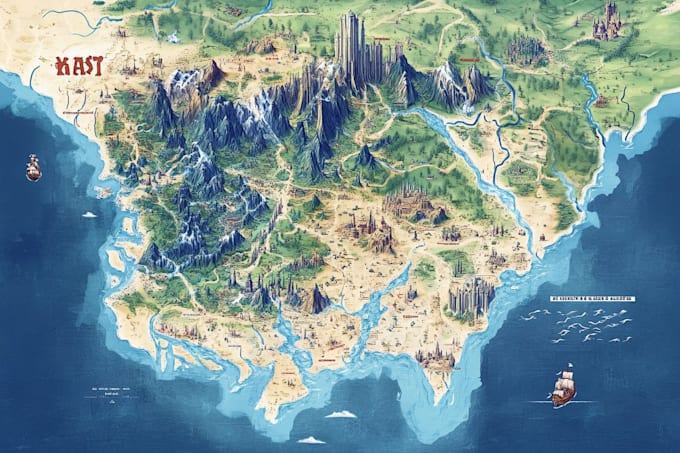 create detailed fantasy and game world maps