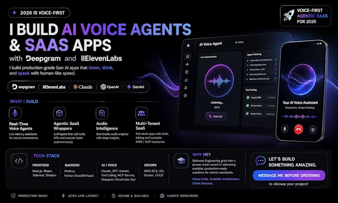 build ai voice agents and saas with deepgram and elevenlabs