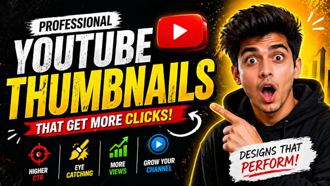 design eye catching you tube thumbnails for high CTR