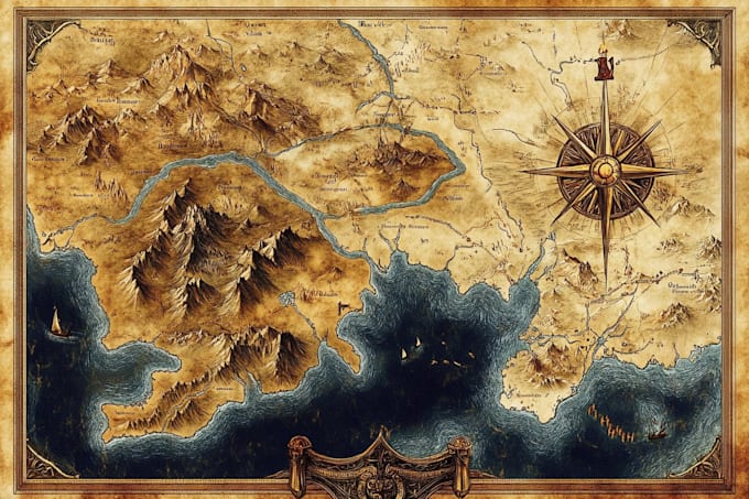 draw detailed map illustrations for books and publishing