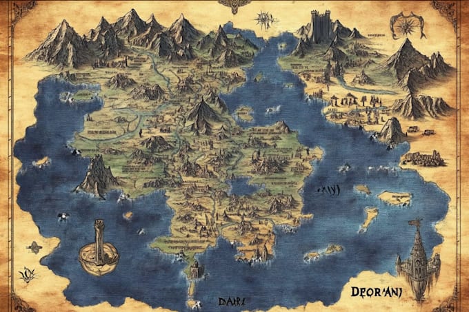 design detailed illustrated maps with creative layouts