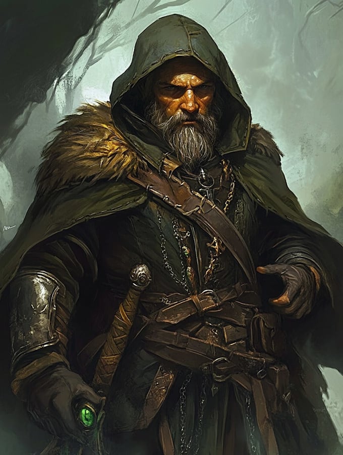 make a fantasy character ilustration