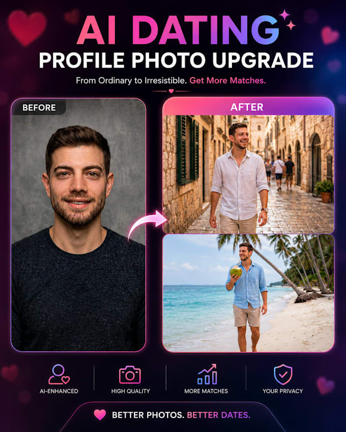 create realistic ai dating photos for tinder and bumble