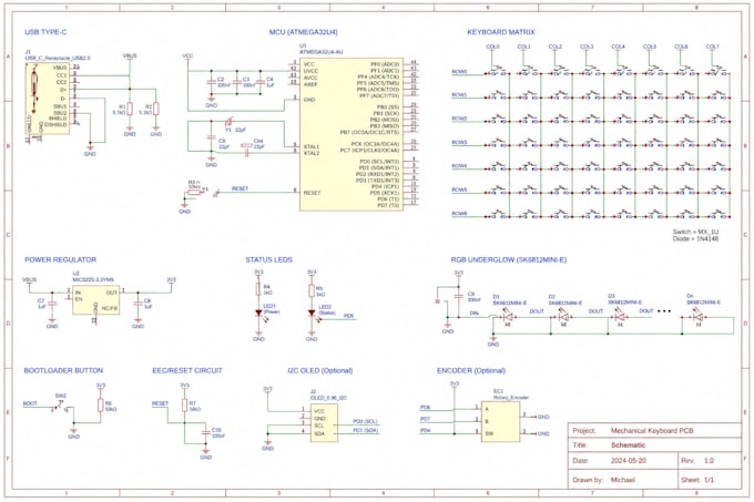 design your mechanical keyboard pcb and program firmware qmk or via support