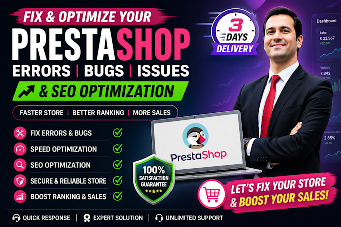 fix prestashop errors bugs issues and optimize seo for your store