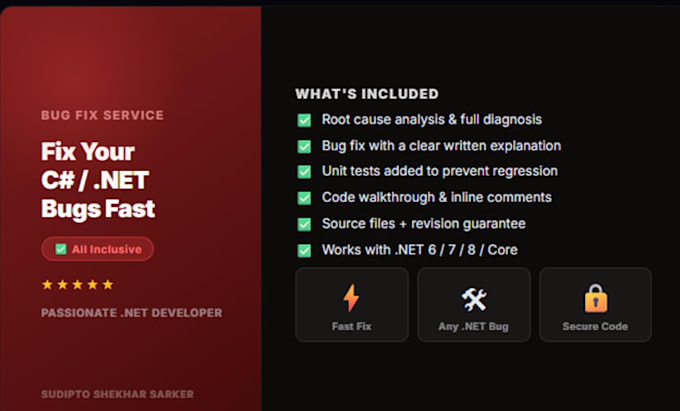 fix bugs in your c sharp aspnet core or dot net application