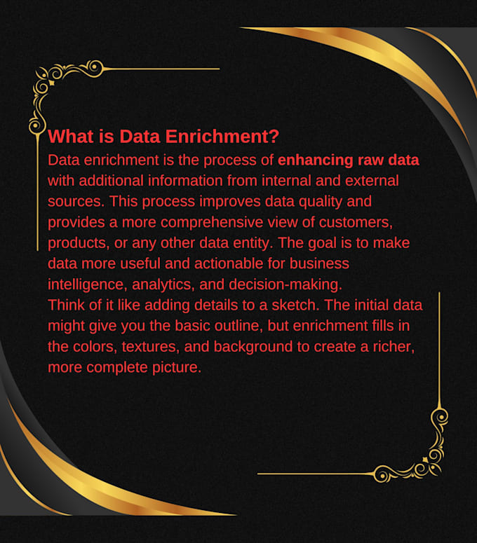 do data enrichment with proper detailing