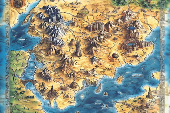 create cinematic fantasy maps with epic landscapes