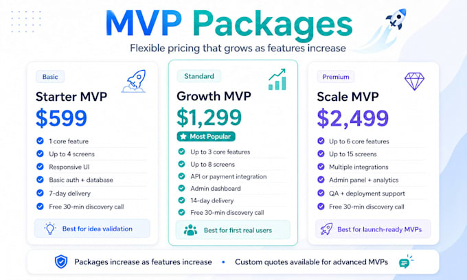develop a fast mvp for your startup, saas, or app idea