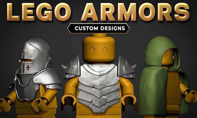 create custom helmets, armors and weapons for lego figures