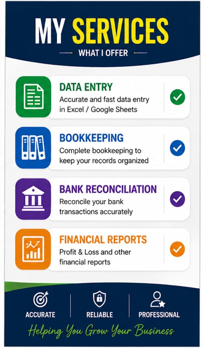 do accurate bookkeeping in tally  excel