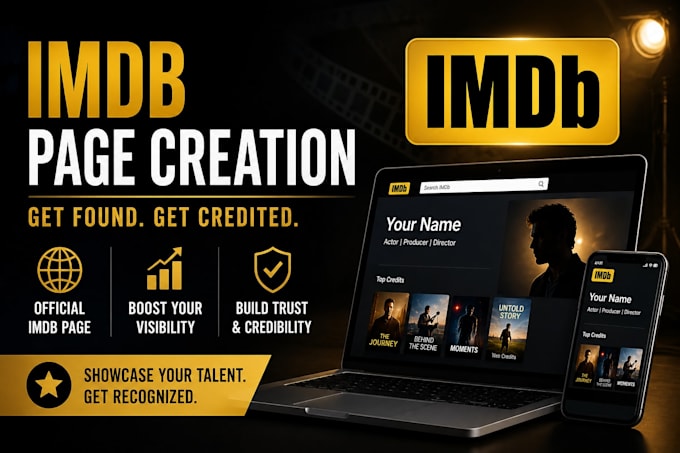 create or edit imdb page and add credits for you