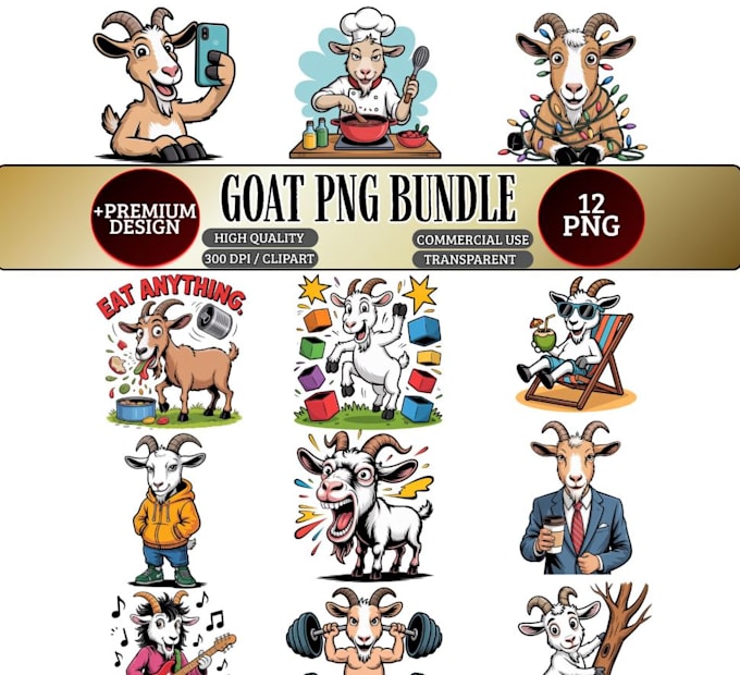 create high quality animal farm goat logo