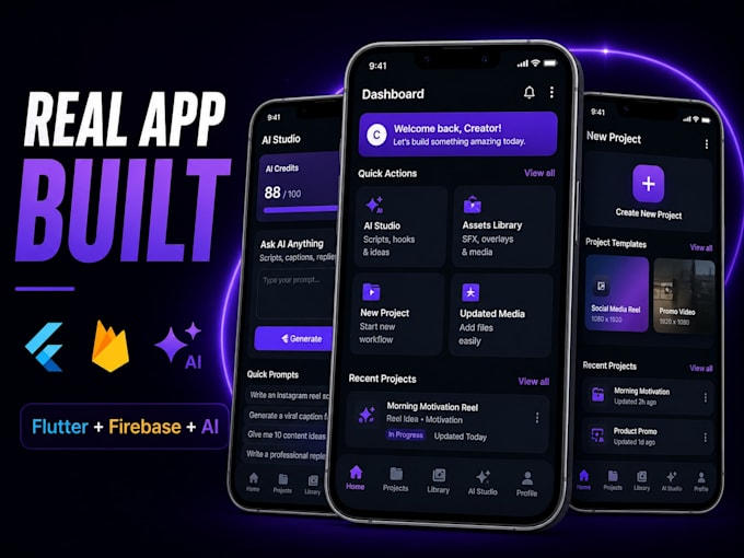 build flutter app with firebase and ai features