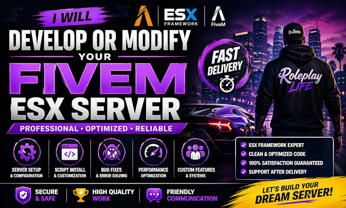 develop or modify your fivem esx server