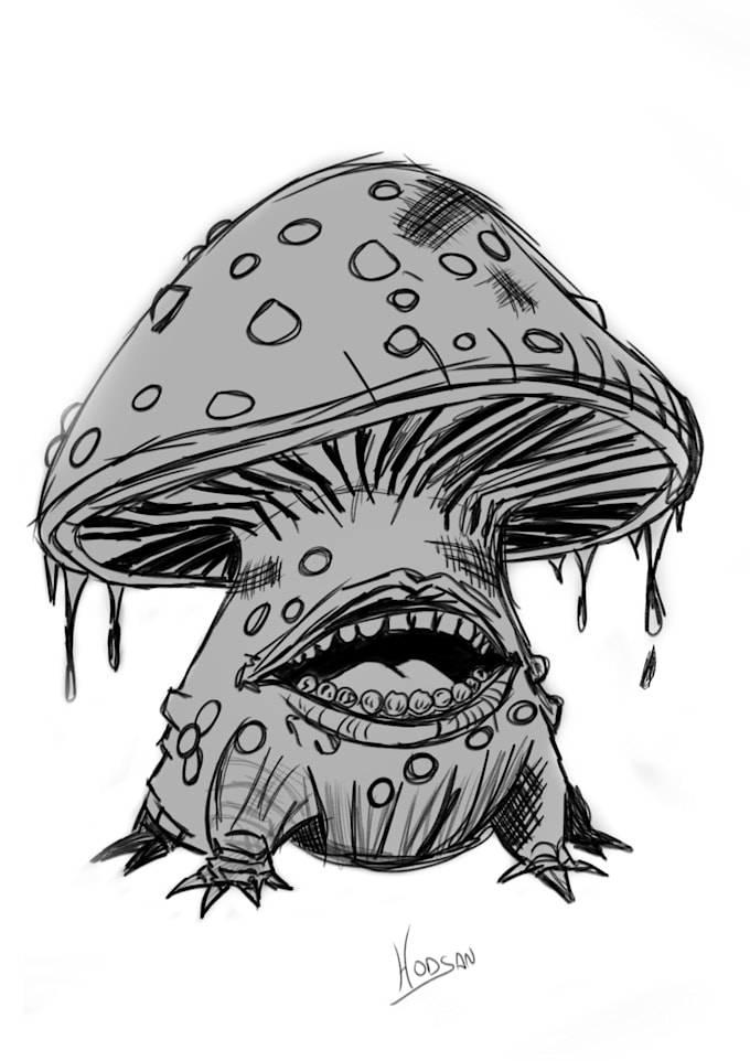create a hand drawn creature or npc sketch