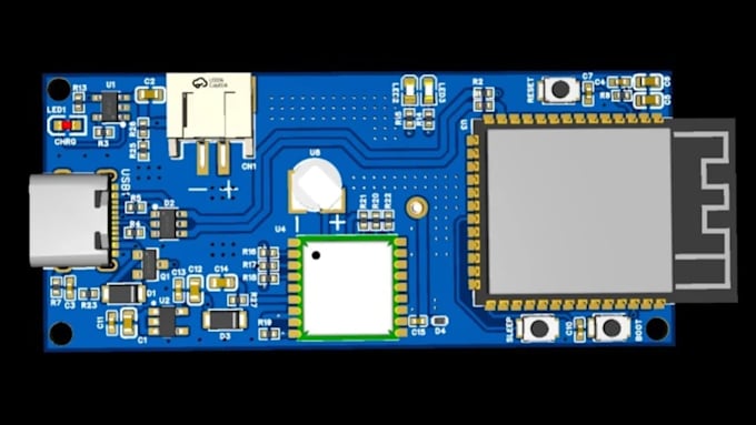 develop esp32 and nrf ble firmware with pcb prototype files