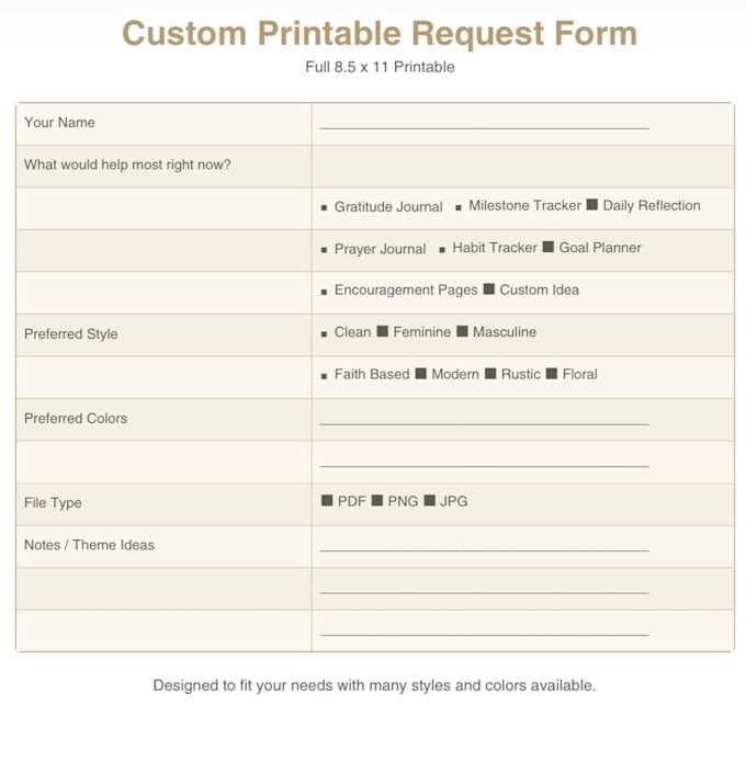create custom recovery journal, trackers encouragement printables