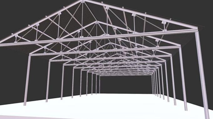 provide roofing plan, truss layout, framing plan and structural steel design