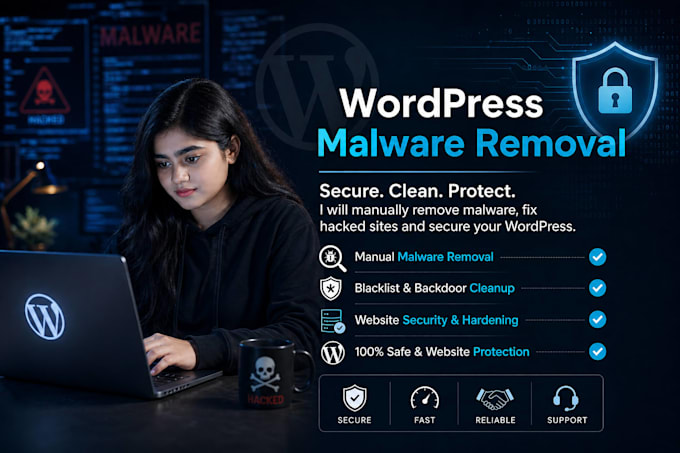 fix hacked site, remove malware and secure wordpress