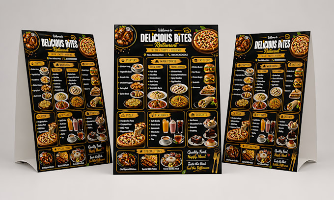 Craft premium restaurant menu designs that boost orders and brand image ...