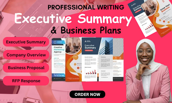 write an executive summary, business proposal for your client, rfp summary