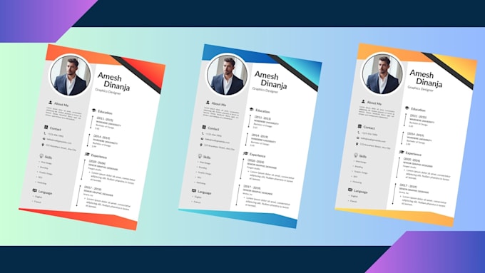 create a clean and modern CV design for your dream job