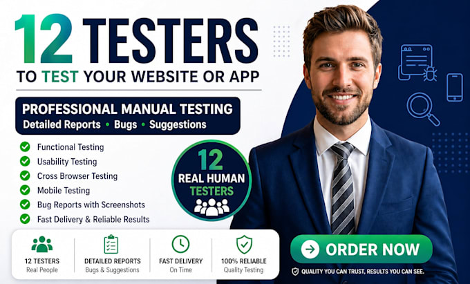provide 12 testers closed testing 20 testers mobile app testing 12 testers