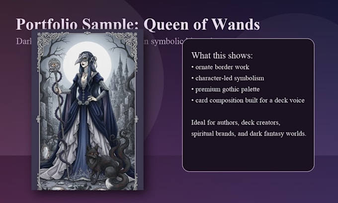 create a custom tarot or oracle card with deep symbolism