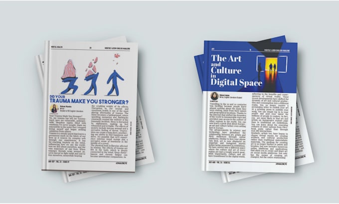 design custom digital and print ready magazine designs
