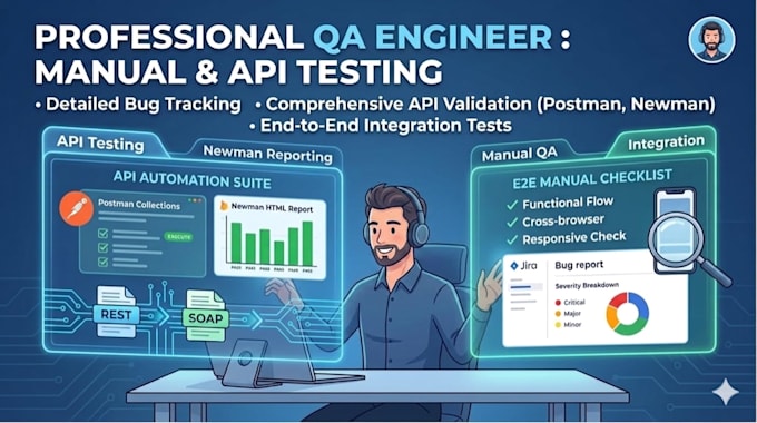 perform API testing using postman and manual web testing