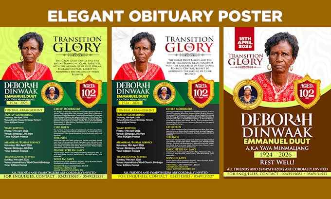 design professional funeral poster obituary flyer fast