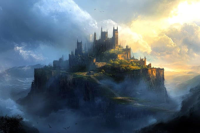 fantasy concept landscape illustrations
