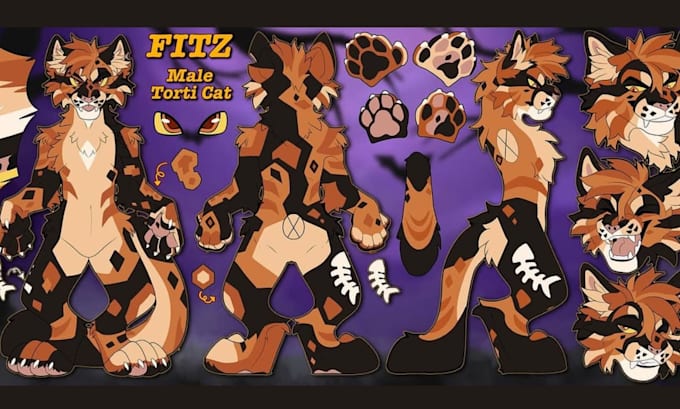 draw furry ref sheet protogen reference sheet fursona ref sheet nsfw furry art