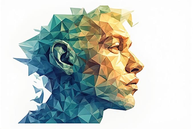 design awesome geometric low poly illustration