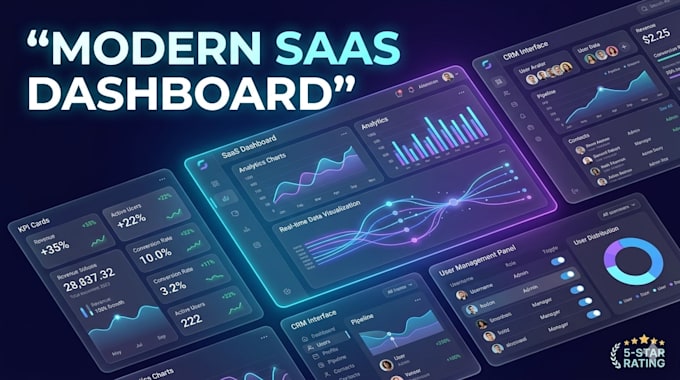 design and develop modern saas dashboard UI and admin panels