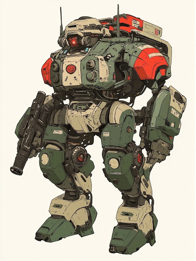 do complete mecha concept arts