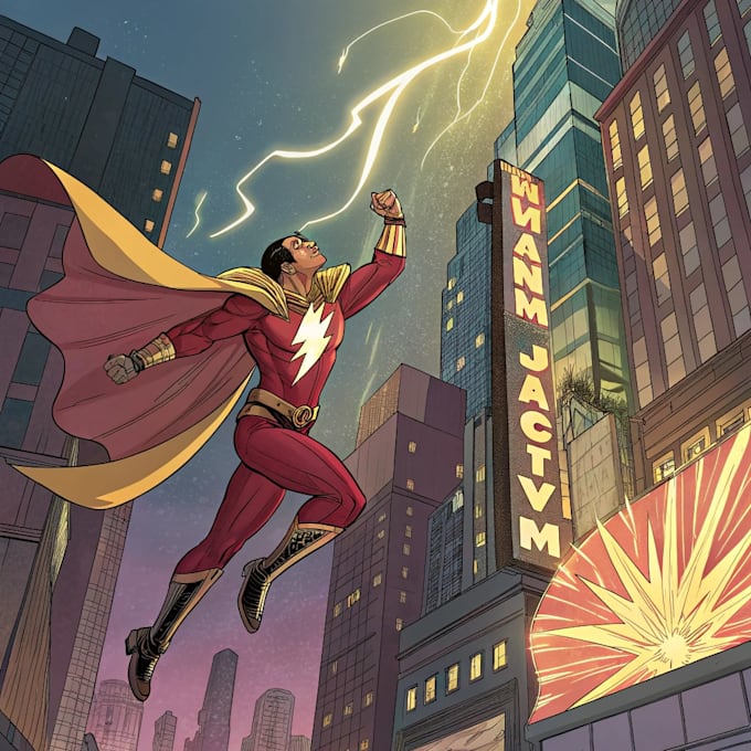 do a superhero comic art and illustrations