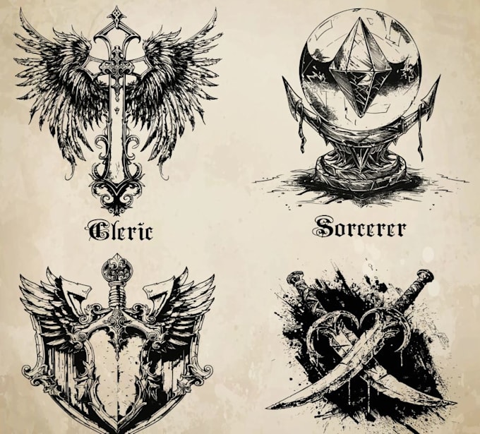 create vintage axe barbarian logo for your business