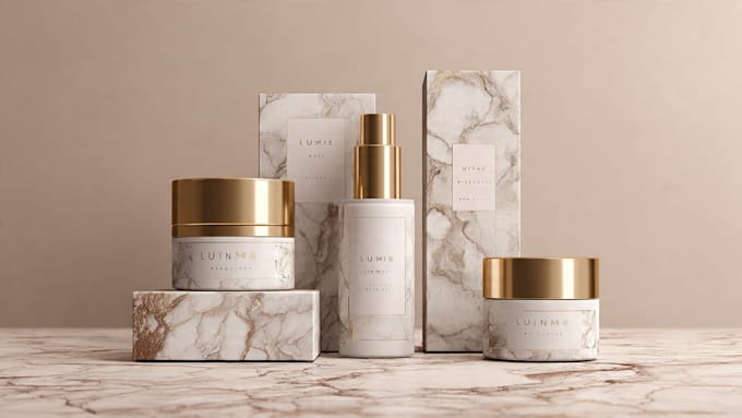 create luxury cosmetic product packaging label