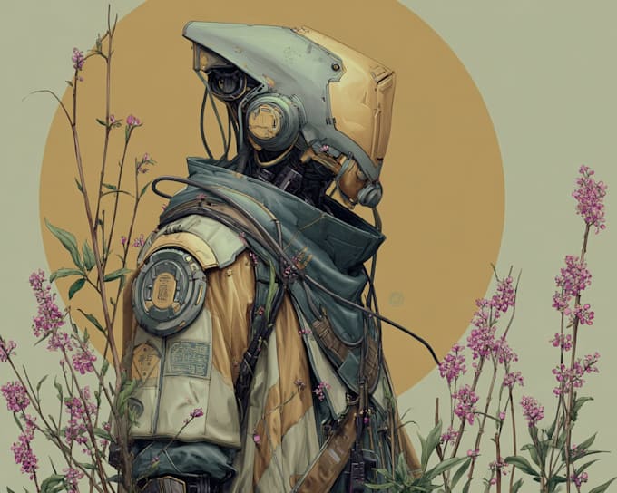 sci fi character illustration or sci fi character art