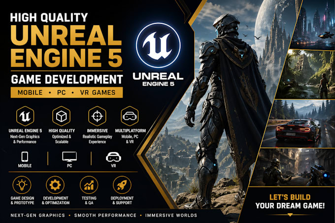 develop high quality unreal engine 5 game development for mobile, PC, VR games