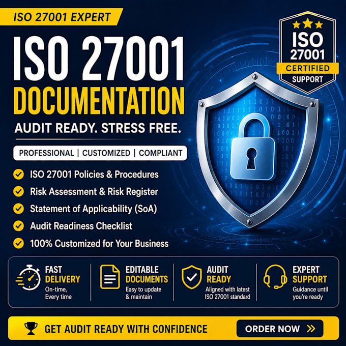 prepare iso 27001 documentation, audit readiness UK, iso certification documenta