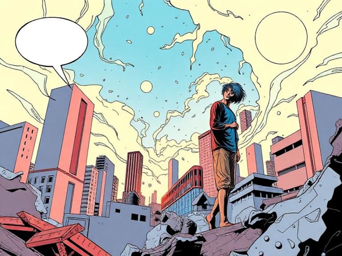 comic book illustration with comic book illustrator