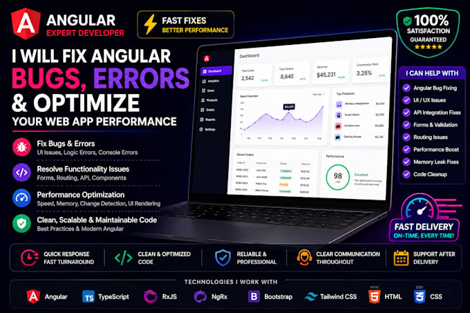 fix angular bugs fast , errors, and optimize your web app performance