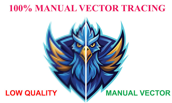 manually vectorize and redraw your logo