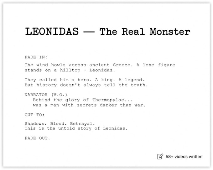 write a youtube history script for documentary channels